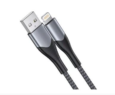 Foto 1 | Cable De Datos Para Iphone Lightning Carga Rapida 3m Negro