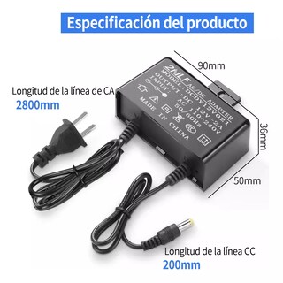 Foto 3 | Adaptador 12v 2a 3m Para Cámaras De Seguridad Eo Safe Imports Esi-15740 Negro
