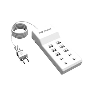 Foto 1 | Cargador De Pared Multiple Multi Contacto Usb Tipo C Celular Eo Safe Imports Esi-15738 Blanco