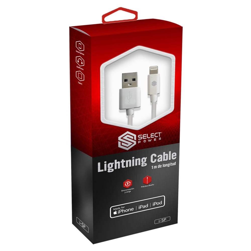 Cable Cargador Select Sound USB a Lightning MFI