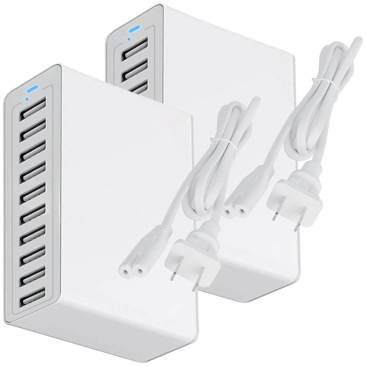 Cargadores Usb Varios Puertos  Hotshot Mxwcf-002 2 Piezas Blanco