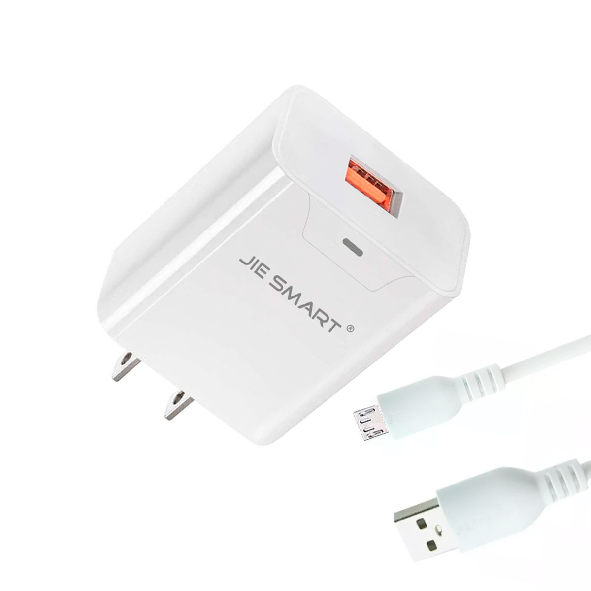 Foto 4 pulgar | Jie Smart Cargador Micro Usb Qc3.0 Carga Rápida Blanco O Negro