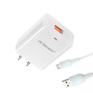 Foto 3 | Jie Smart Cargador Micro Usb Qc3.0 Carga Rápida Blanco O Negro