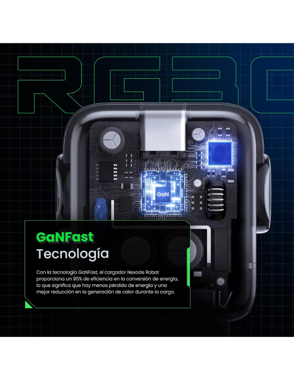 Foto 6 pulgar | Cargador Ugreen Nexode 65w Tipo C Carga Rápida Ganrobot