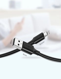 Foto 3 | Cable Usb A A Micro Usb Ugreen 480 Mbps De 1 M Color Negro