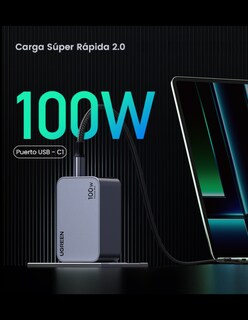 Foto 5 | Cargador Ugreen Nexode Pro 2 Usb-C, 1 Usb-A 100W con Cable USB-C 1.5m