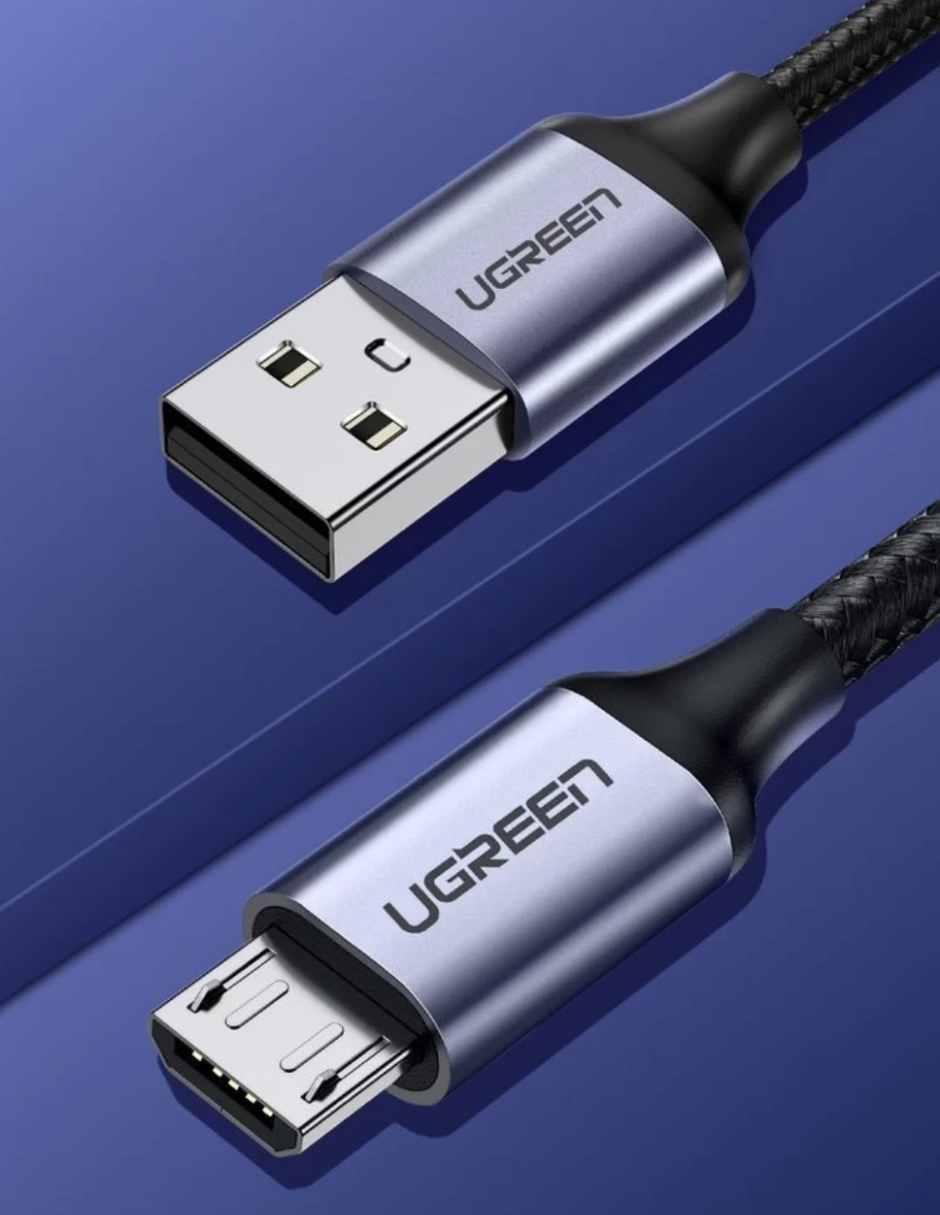 Foto 2 | Cable Usb A A Micro Usb Ugreen 480 Mbps Reforzado De 1 M Color Negro