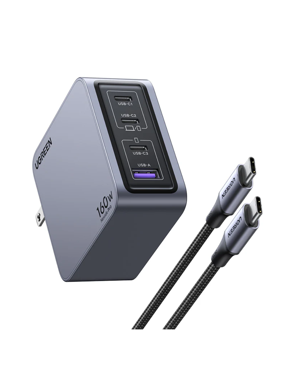 Foto 3 pulgar | Cargador Ugreen Nexode Pro 3 Usb-C, 1 Usb-A 160W con Cable USB-C 1.5m