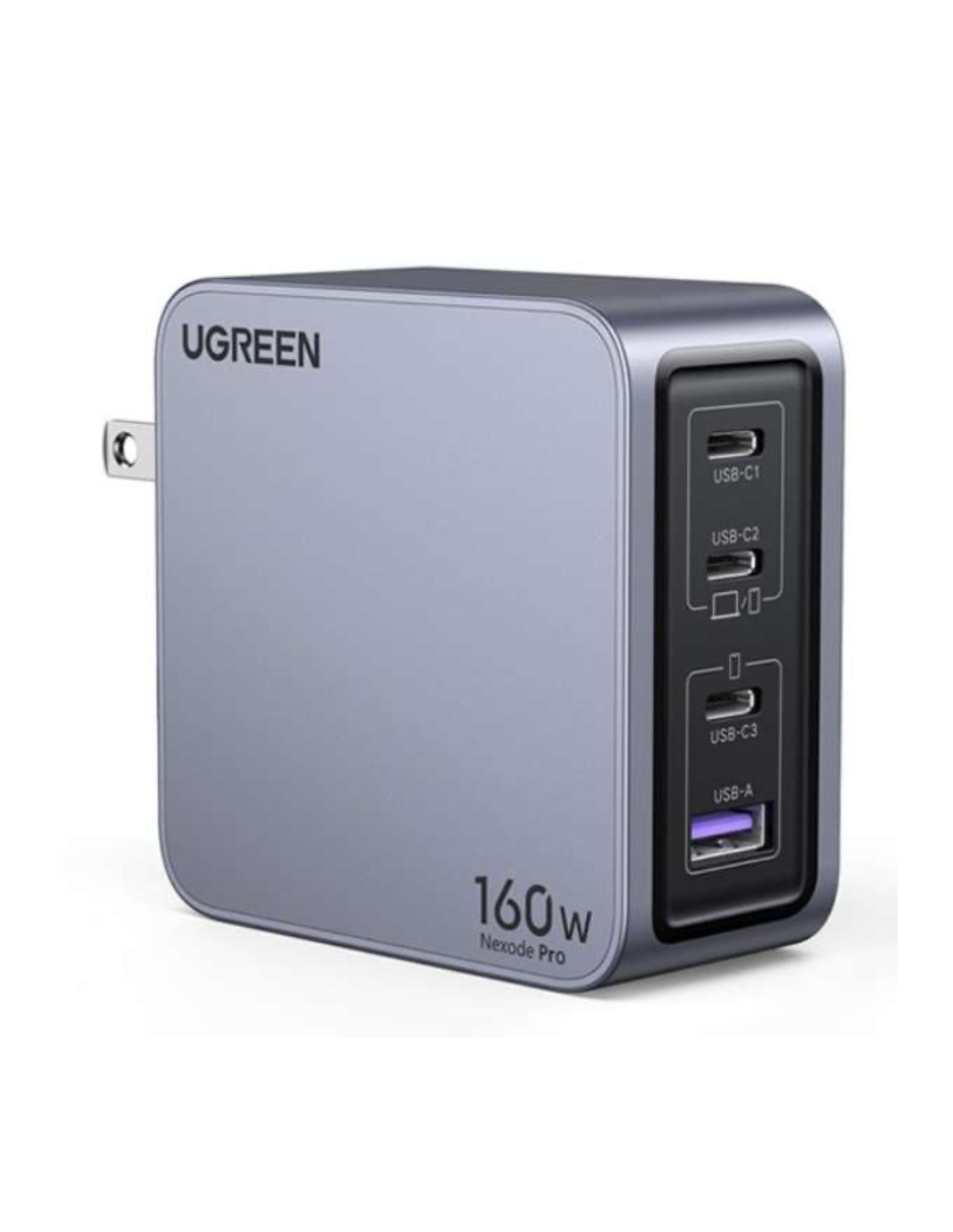 Foto 4 pulgar | Cargador Ugreen Nexode Pro 3 Usb-C, 1 Usb-A 160W con Cable USB-C 1.5m