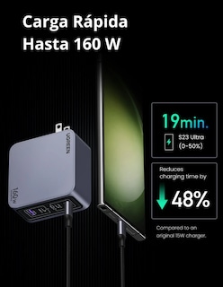 Foto 6 | Cargador Ugreen Nexode Pro 3 Usb-C, 1 Usb-A 160W con Cable USB-C 1.5m
