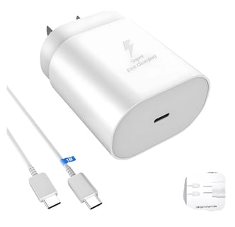Foto 1 | Cargador Rápido Tipo C De 25w Para Samsung Galaxy Con Cable Blanco
