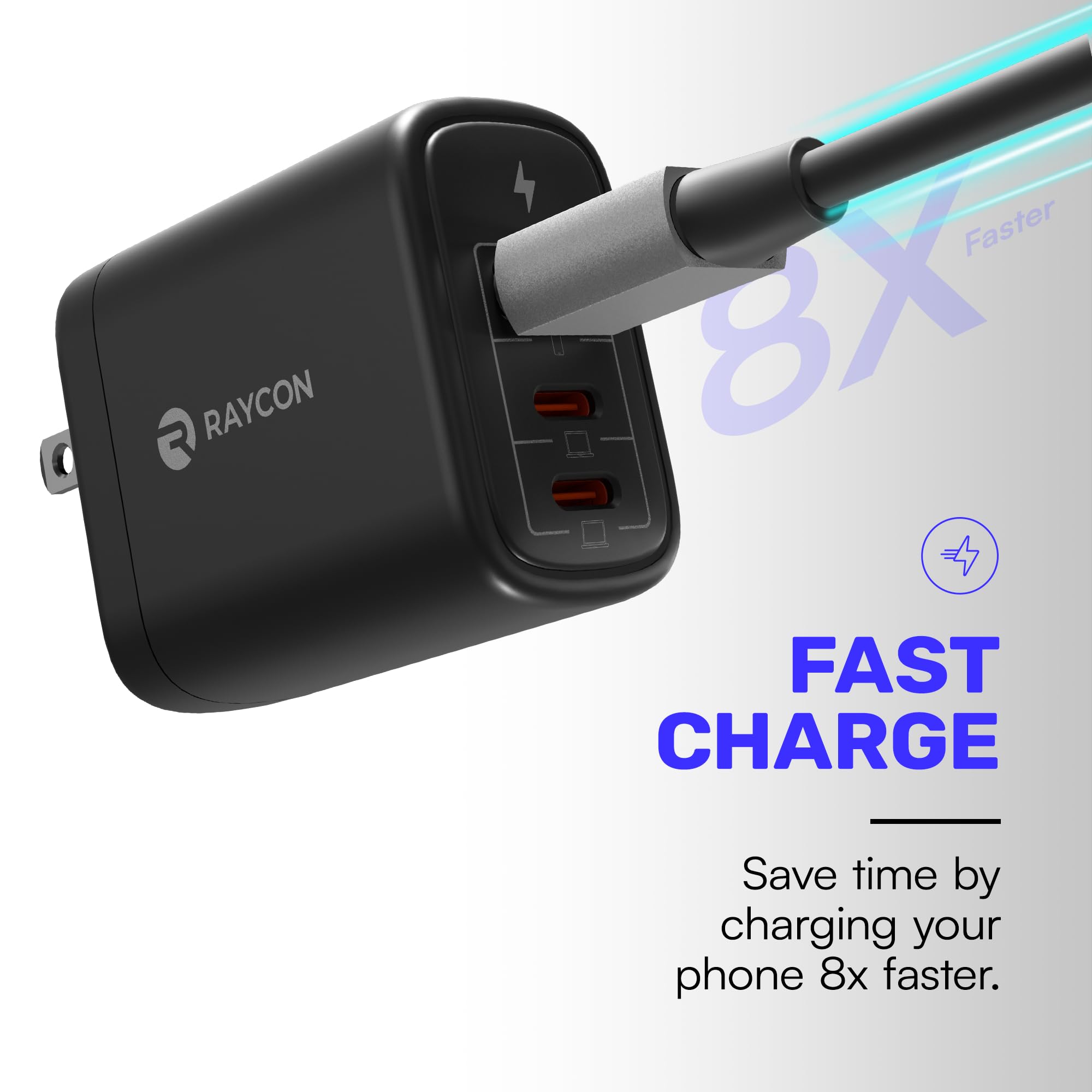Foto 5 | Cargador USB-C Raycon Magic de 65 W para MacBook Pro/Air y iPad Pro - Venta Internacional