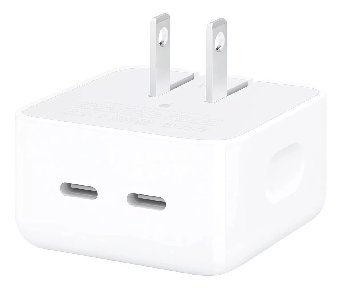 Cargador 35w Doble Usb C Carga Rápida Para Iphone, Android Color Blanco