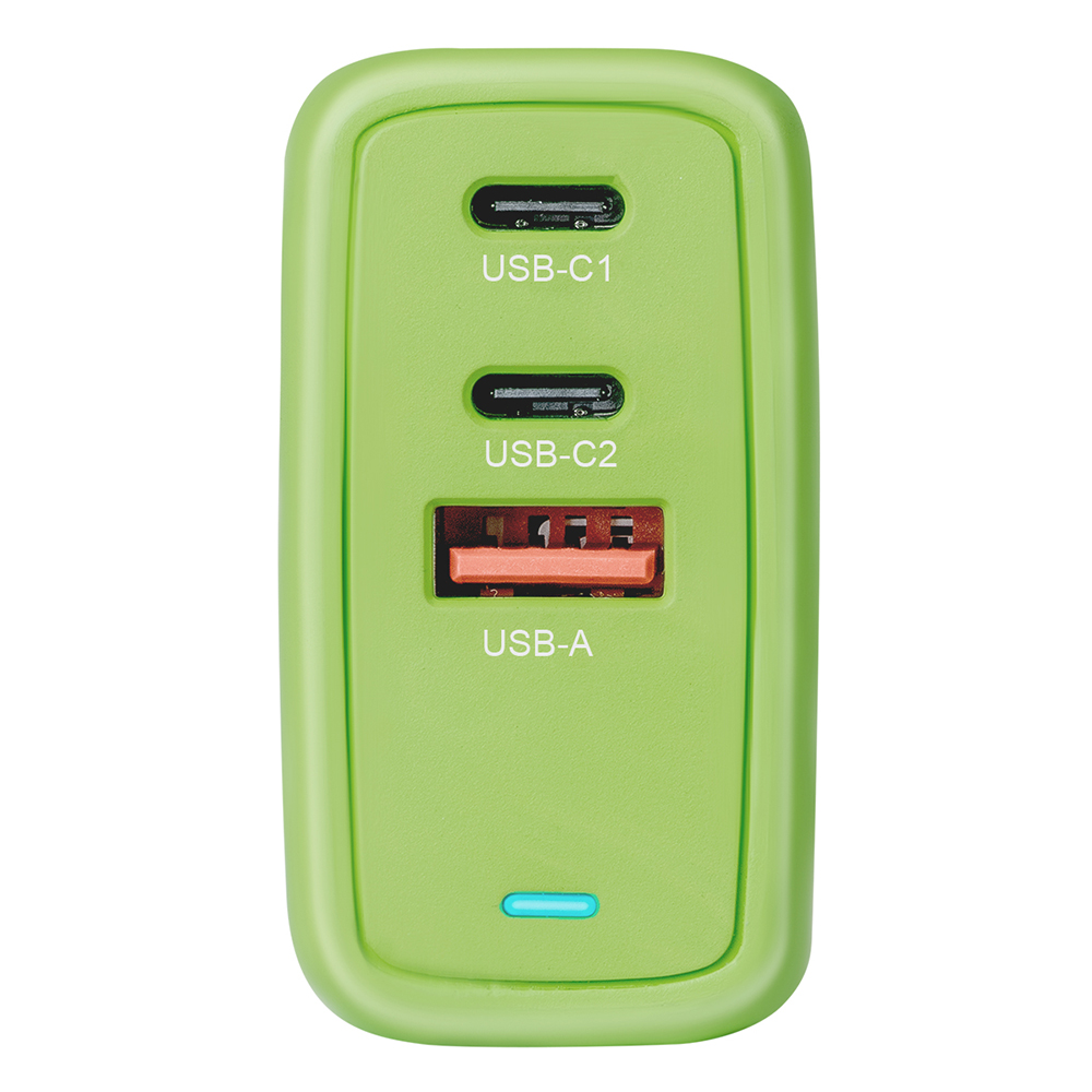 Foto 3 pulgar | Cargador Green Leaf Ip-6267gr 1 Usb 2 Tipo C Ultra Rápido