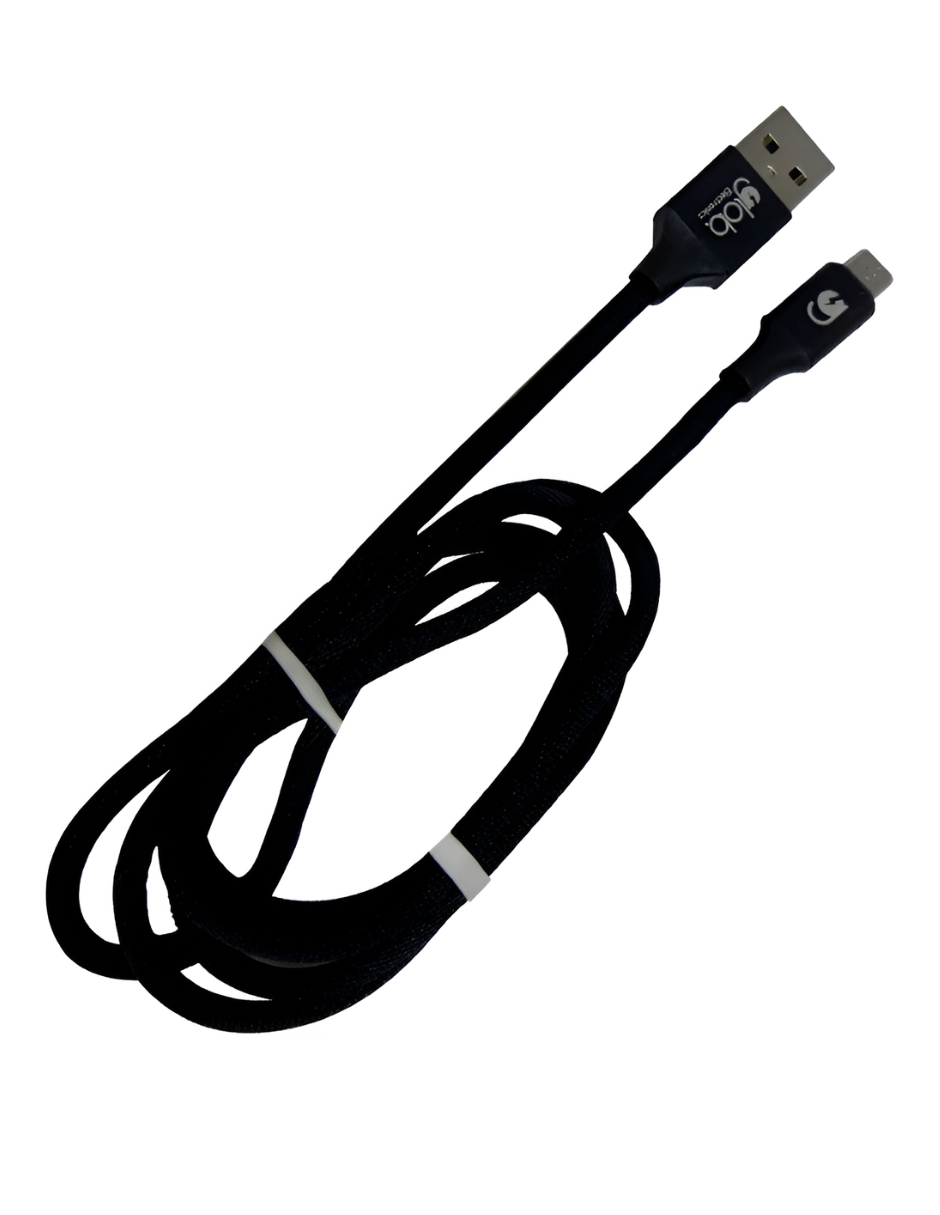 Cable De Carga Micro Usb 24cj V8 Glob 1 Metro Color Negro