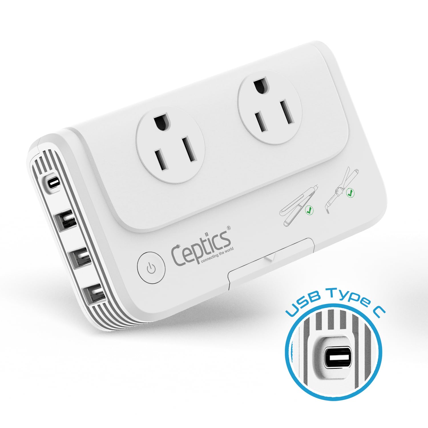 Foto 3 pulgar | Convertidor De Voltaje Ceptics De 200 W, 220 V A 110 V Con 4 Usb Pd De 18 W - Venta Internacional.