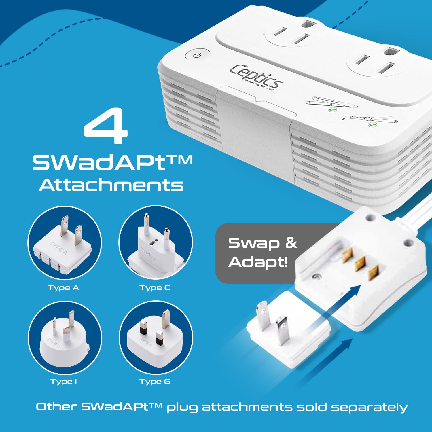 Foto 4 | Convertidor De Voltaje Ceptics De 200 W, 220 V A 110 V Con 4 Usb Pd De 18 W - Venta Internacional.