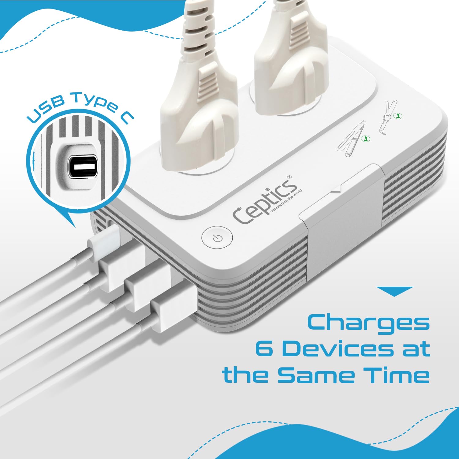 Foto 6 | Convertidor De Voltaje Ceptics De 200 W, 220 V A 110 V Con 4 Usb Pd De 18 W - Venta Internacional.