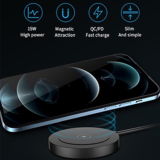 Foto 2 | Cargador Inalámbrico De Carga Rápida Magnética Para Iphone 12 - Venta Internacional.