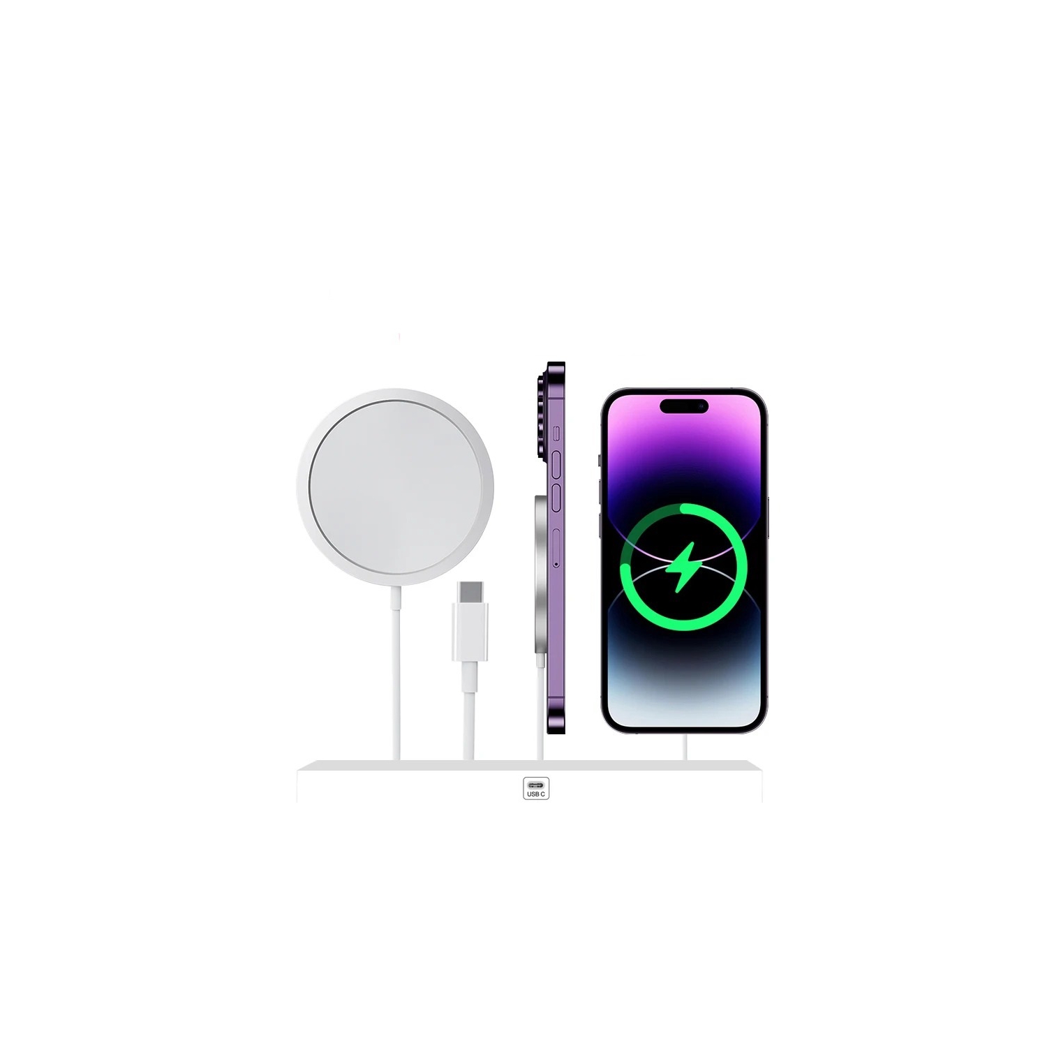 Foto 2 pulgar | Cargador Inalámbrico Magsafe 15w Para Iphone - Venta Internacional.