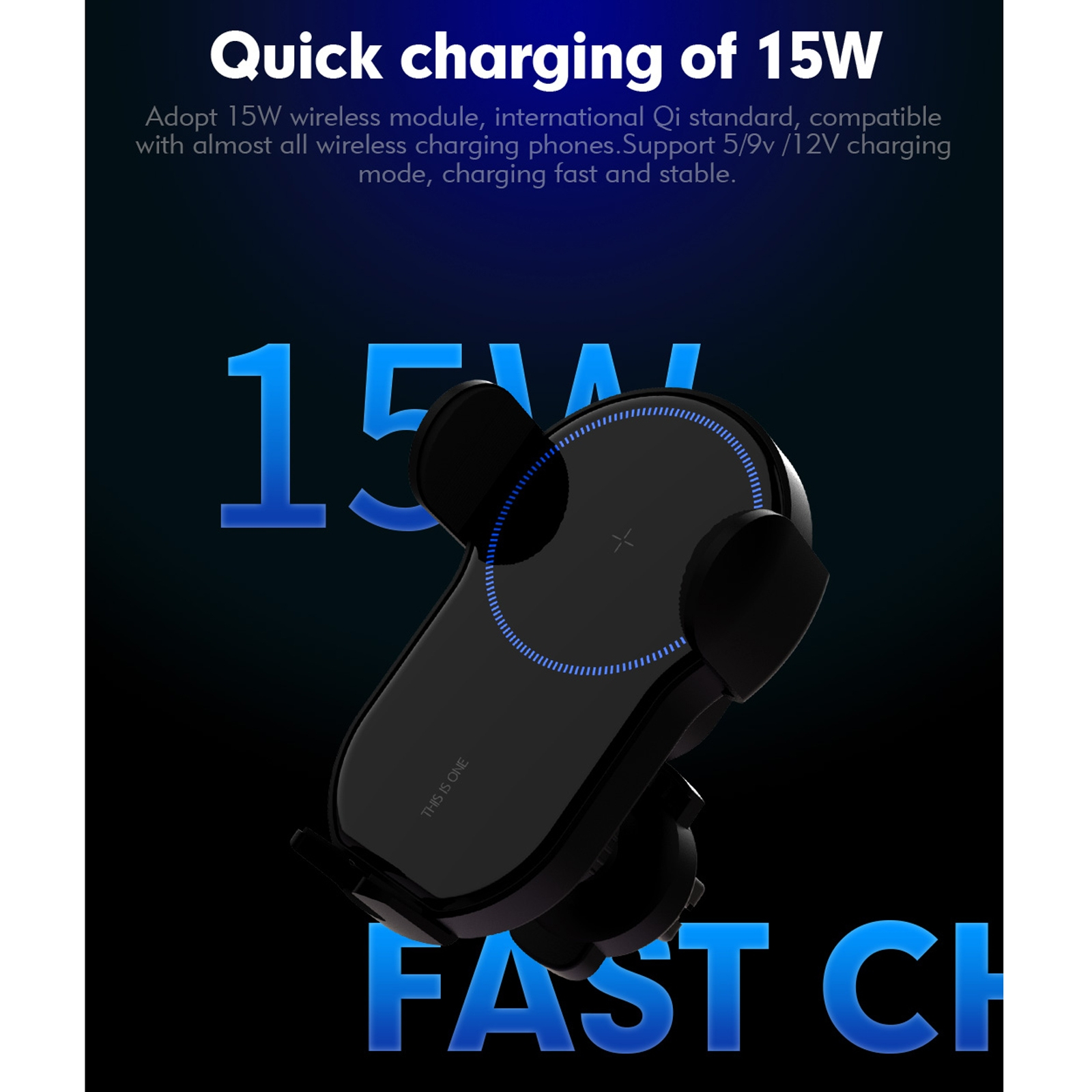 Foto 6 pulgar | Cargador Inalámbrico para Coche Hamtod 15W X Smart Black - Venta Internacional
