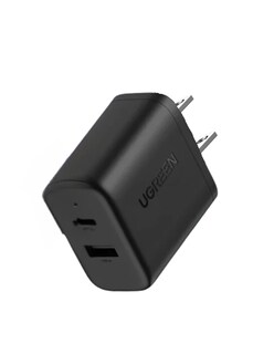 Foto 1 | Cargador 2 En 1 Ugreen Carga Rápida 20w Negro 1 Usb C, 1 Usb A