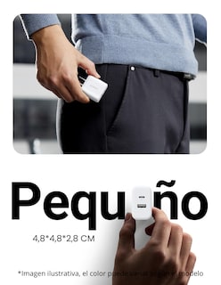 Foto 6 | Cargador 2 En 1 Ugreen Carga Rápida 20w Negro 1 Usb C, 1 Usb A