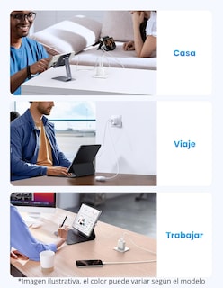 Foto 7 | Cargador 2 En 1 Ugreen Carga Rápida 20w Negro 1 Usb C, 1 Usb A