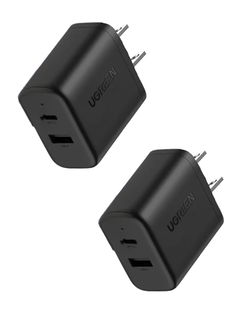 Foto 2 pulgar | Cargador 2 En 1 Ugreen Paquete 2 Pz. Carga Rápida 20w Negro