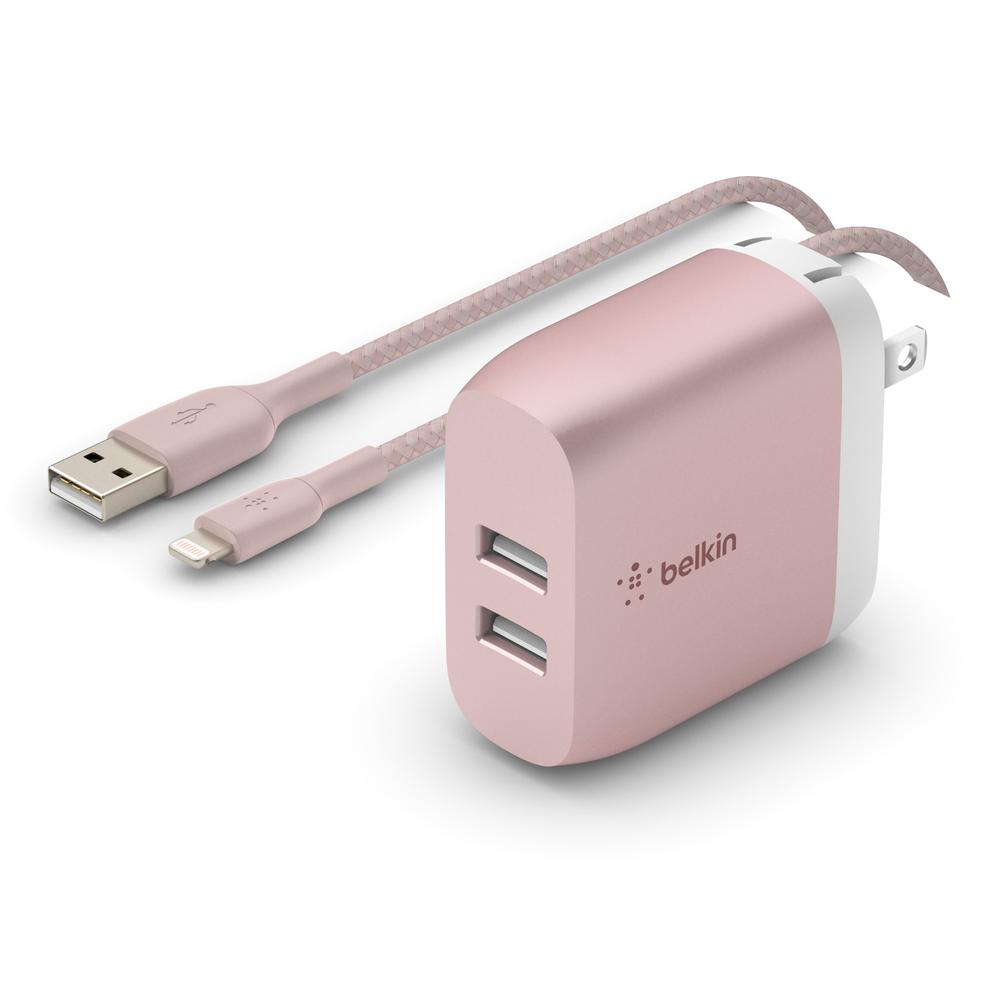 Foto 2 pulgar | Cargador De Pared 2 Puertos Lightnig - Usb A Belkin