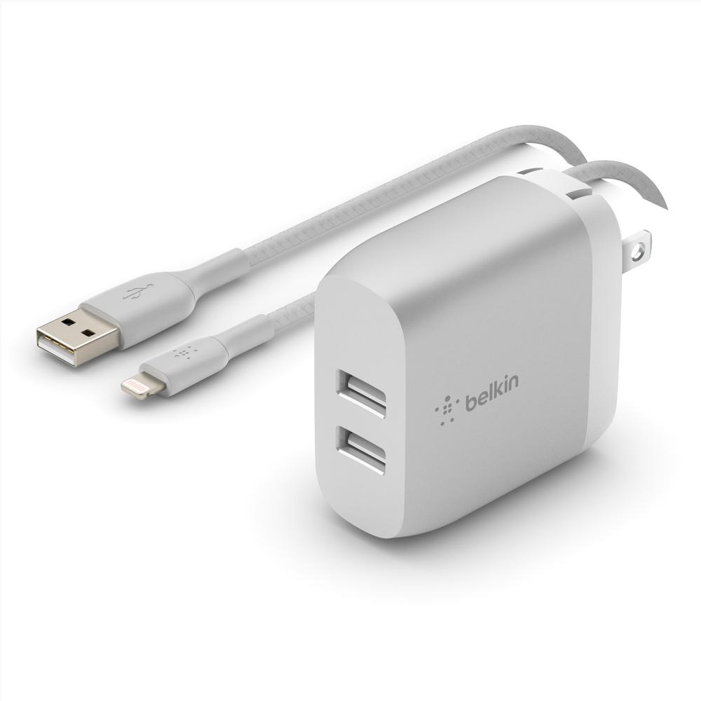 Foto 1 | Cargador De Pared 2 Puertos Lightnig - Usb A Belkin