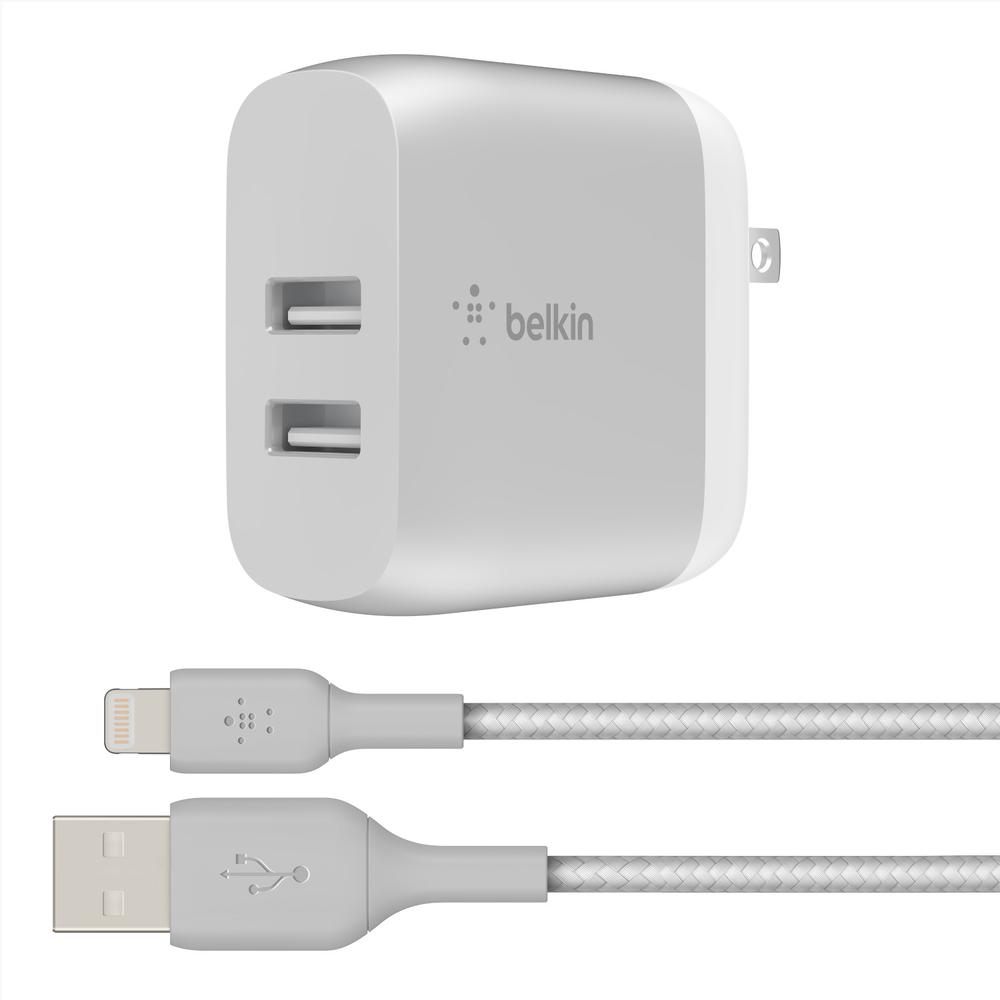 Foto 2 | Cargador De Pared 2 Puertos Lightnig - Usb A Belkin