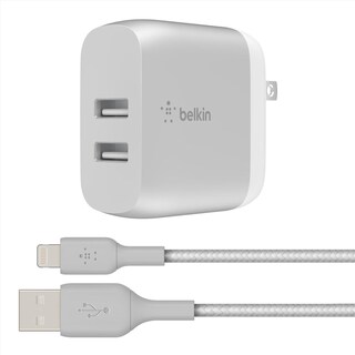 Foto 2 | Cargador De Pared 2 Puertos Lightnig - Usb A Belkin