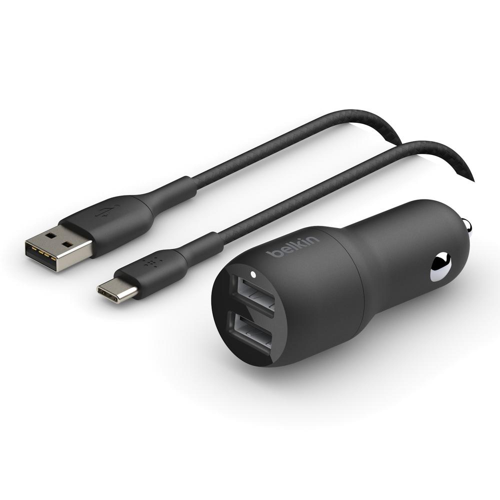 Foto 1 | Cargador Para Auto 2 Puertos Cable Boost Usb C Belkin
