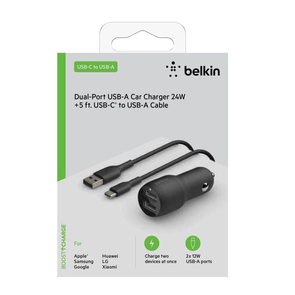 Foto 7 | Cargador Para Auto 2 Puertos Cable Boost Usb C Belkin