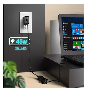 Foto 4 | Cargador Adecuado Para Todos A Sus 19v 2.37a 45w 4.0x1.35, Negro