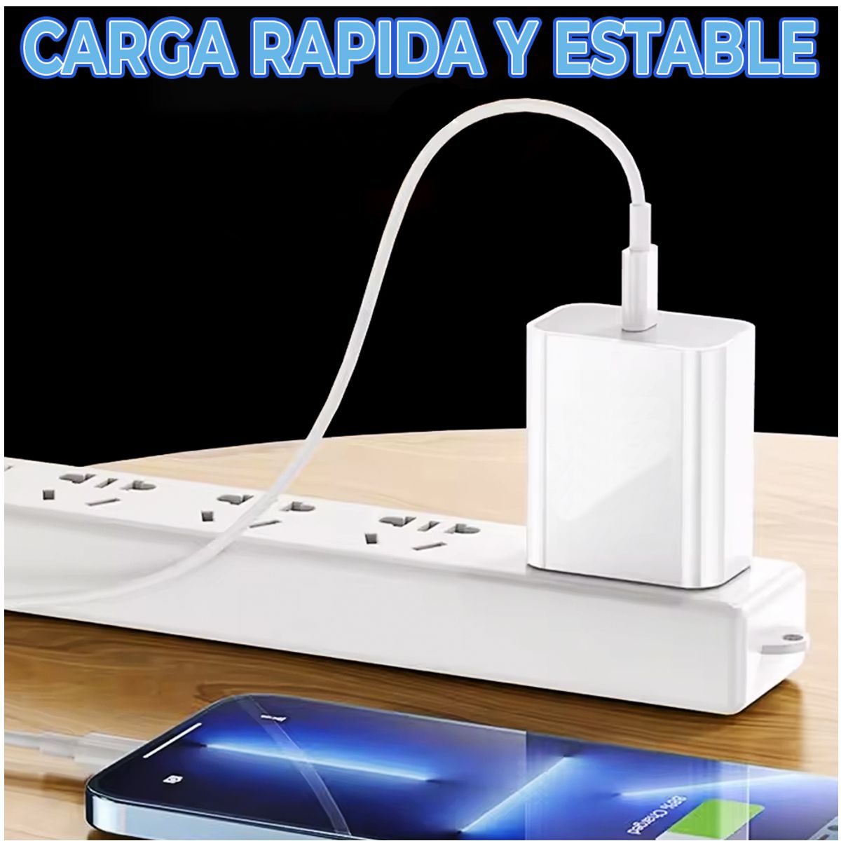 Foto 8 pulgar | Combo Cable 2mt Y Cargador De 20w Tipo C A Tipo C