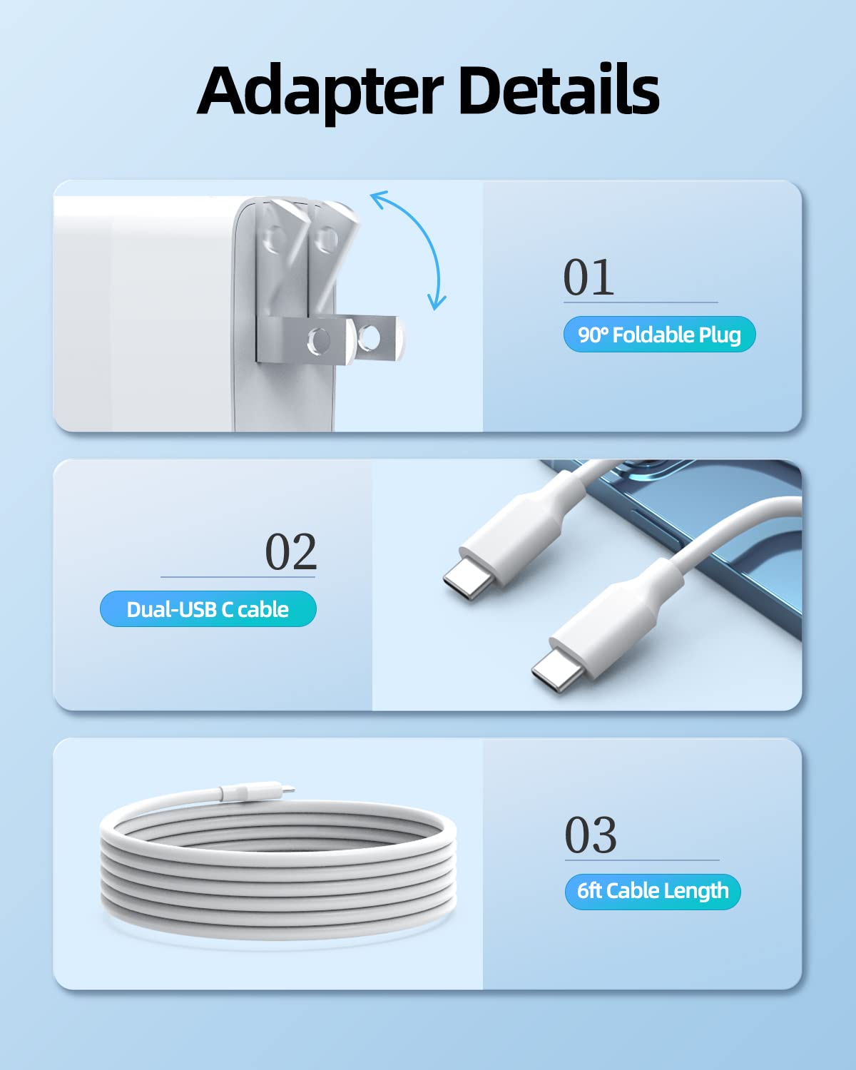 Foto 5 pulgar | Cargador Superrápido Usb-c De 20 W Y 18 W Para Samsung Galaxy Tab - Venta Internacional.