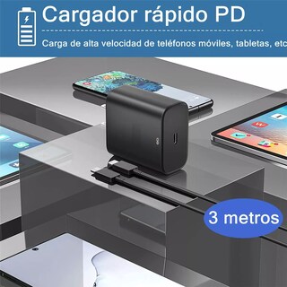 Foto 3 | Cargador Carga Rápida Tipo C Eo Safe Imports ESI-7762-1 Negro