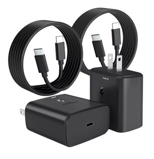 Foto 1 | Cargador Tipo C De 45w Para Samsung S23 S24 Ultra 2 Piezas Negros