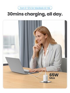 Foto 2 | Cargador Ugreen Usb C Nexode De 65 W, 3 Puertos Gan Para Macbook Pro/air - Venta Internacional.