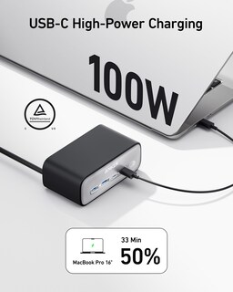 Foto 3 | Estación de Carga Anker 7-en-1 Usb C Power Strip de 100 W para iPhone - Venta Internacional