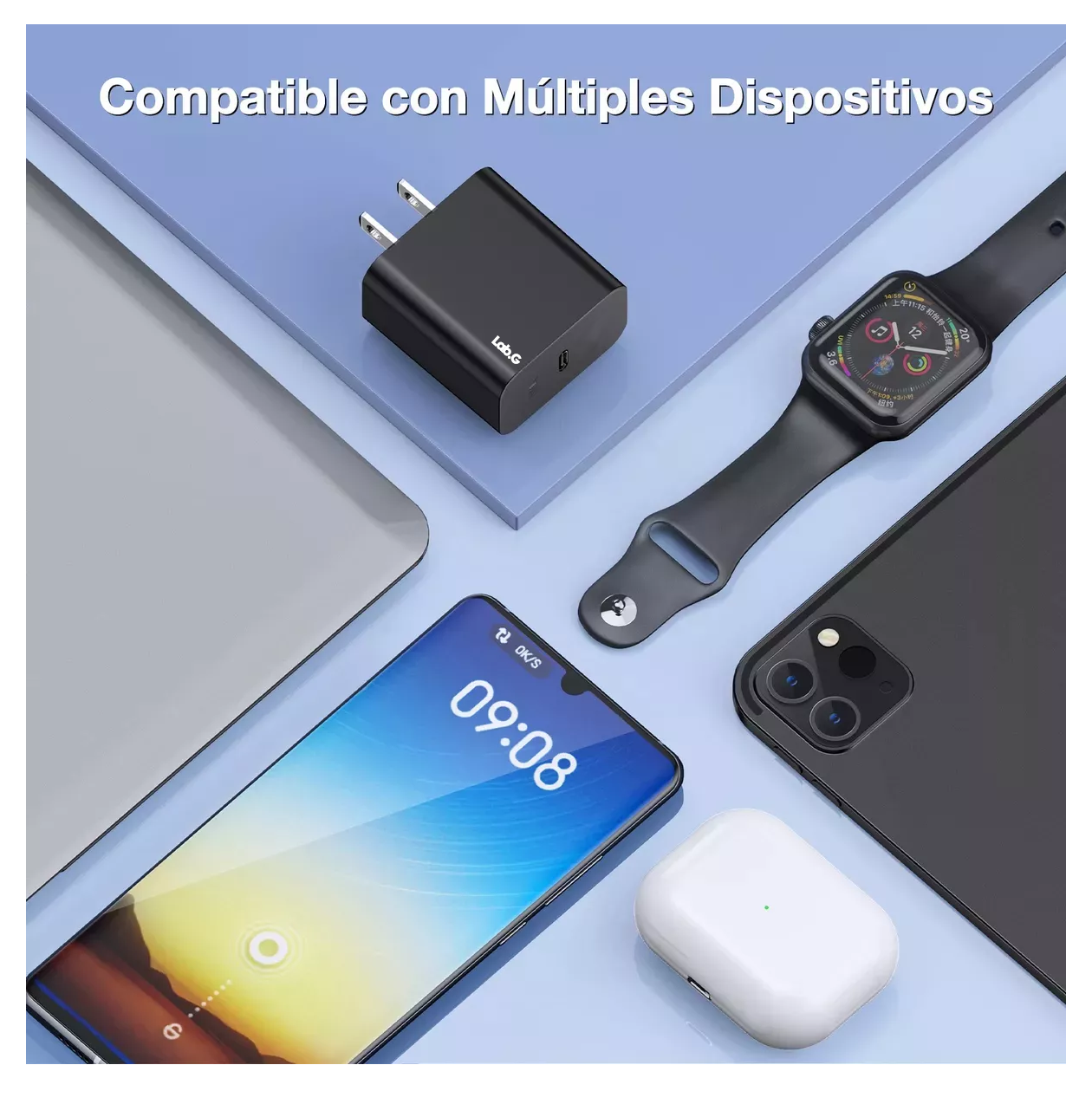 Foto 5 | Cargador Tipo C Lab.g 20w Carga Rápida Con Cable C A C 1m Gar153 Compatible Para Iphone 15 Samsung Xiaomi Huawei