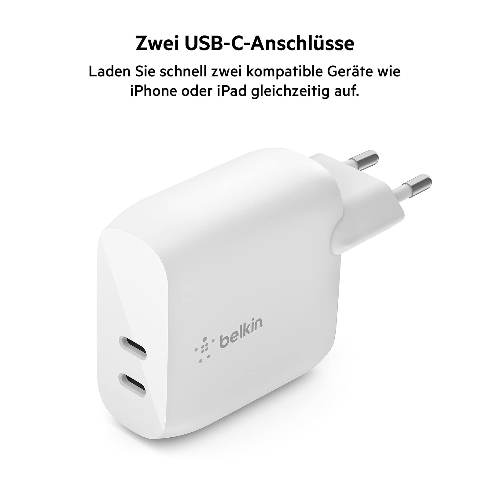 Foto 3 pulgar | Cargador Belkin Dual Usb-c Pd 40 W De 20 W - Venta Internacional.