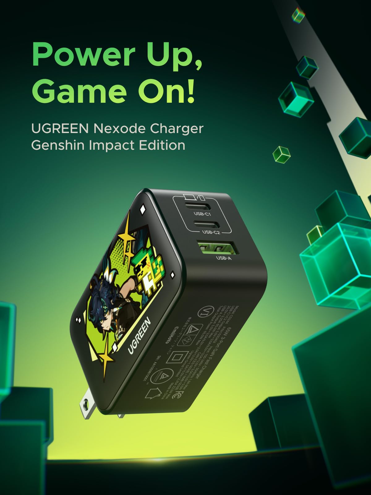 Foto 3 pulgar | Bloque De Carga Ugreen Usb C Nexode De 3 Puertos Gan Macbook Pro/air De 65 W - Venta Internacional.