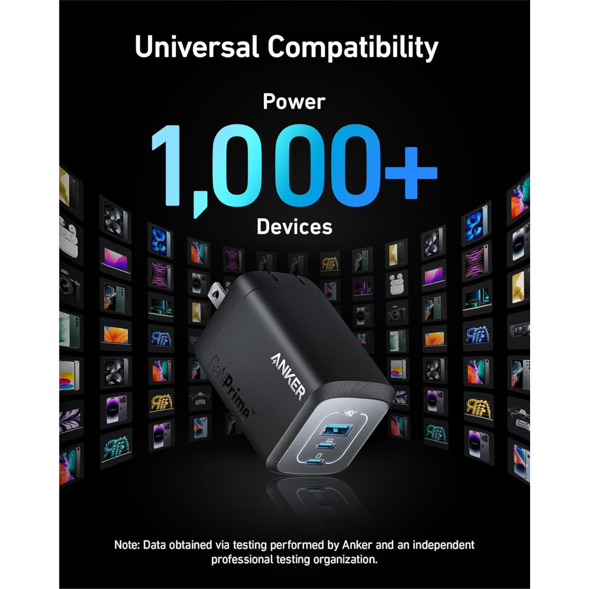Foto 7 pulgar | Cargador De Pared Anker Prime 100w 3 Puertos 1 Usb-a 2 Usb-c