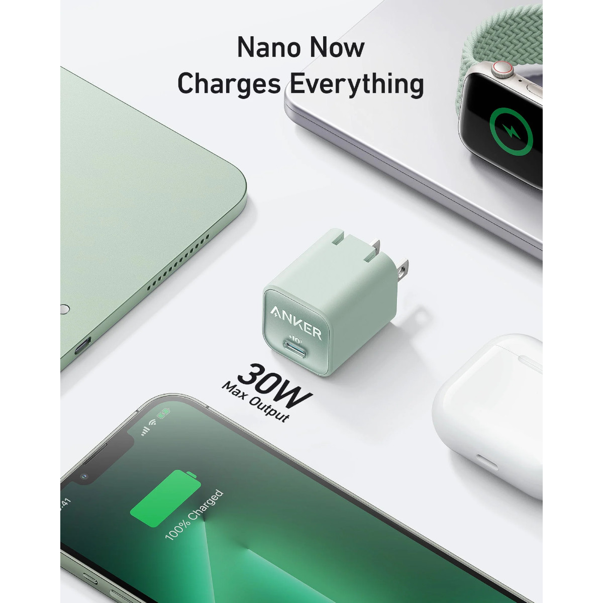 Foto 3 pulgar | Cargador De Pared Anker 30w Usb-c Inteligencia Iq3 Verde