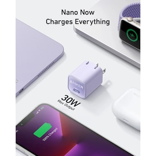 Foto 2 | Cargador De Pared Anker 30w Usb-c Inteligencia Iq3 Violeta
