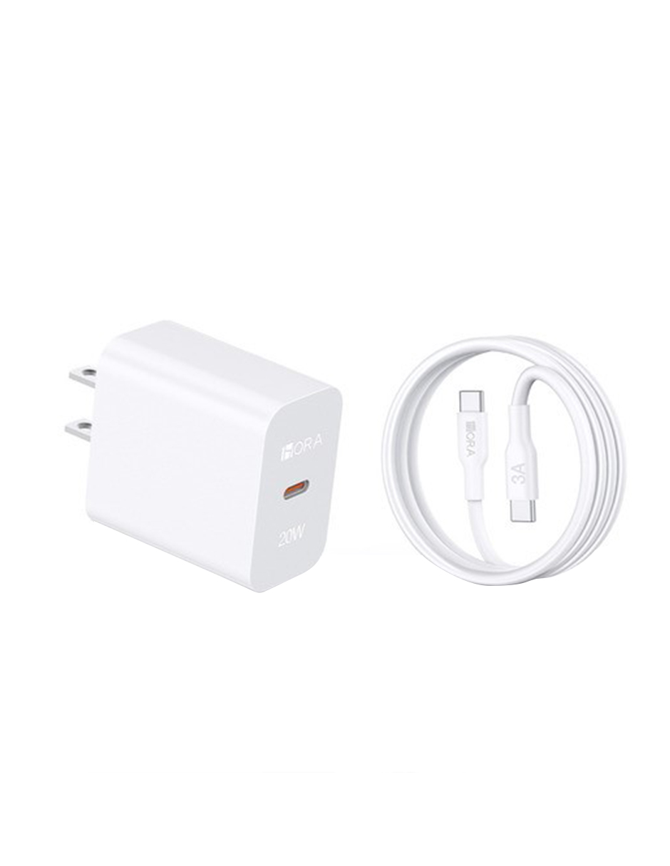 Foto 2 pulgar | Cargador De Pared 20w 1hora Tipo Usb+c Lightning