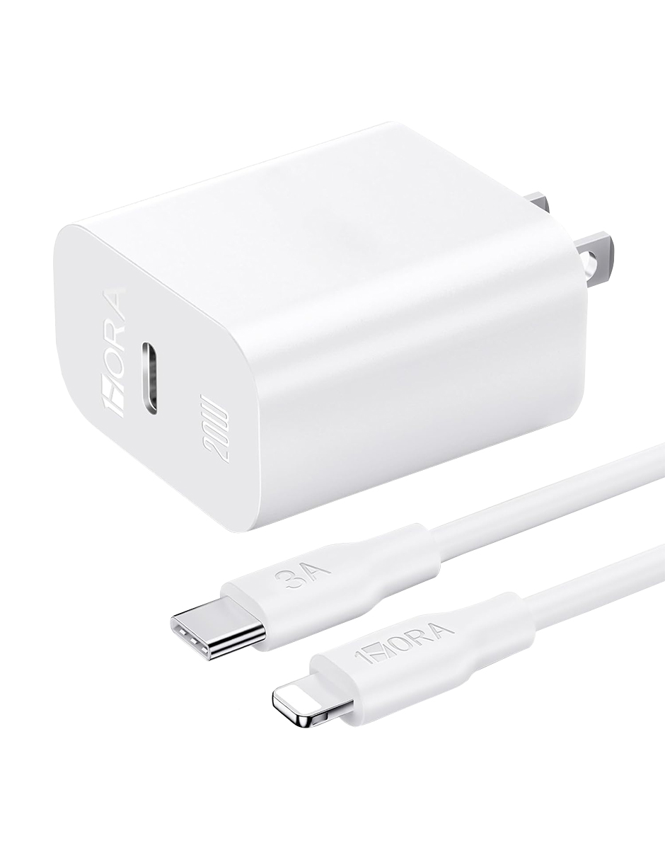 Foto 4 | Cargador De Pared 20w 1hora Tipo Usb+c Lightning